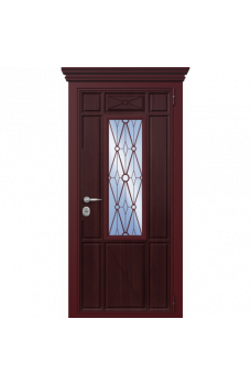 Входная дверь Portalle Termo Wood Темно-красный, Темно-красный Ковка