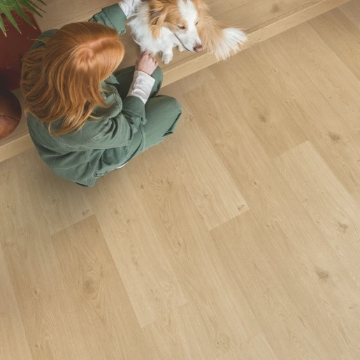 Виниловый ламинат Quick-Step BLOS BASE/Блос Базовый Дуб береговой бежевый AVSPT 40321