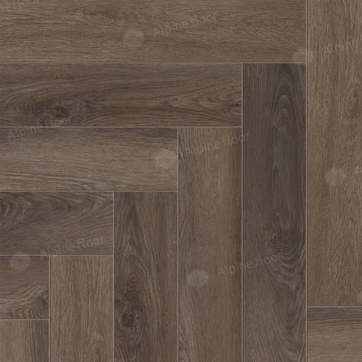 Кварц винил SPC Alpine Floor Изящный Паркет Дуб Фафнир ЕСО 13-16 MC